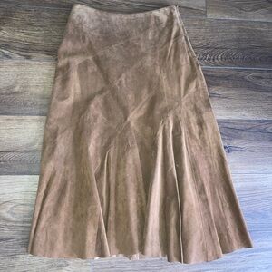 Valerie Steven’s Brown Suede Midi Skirt size 10